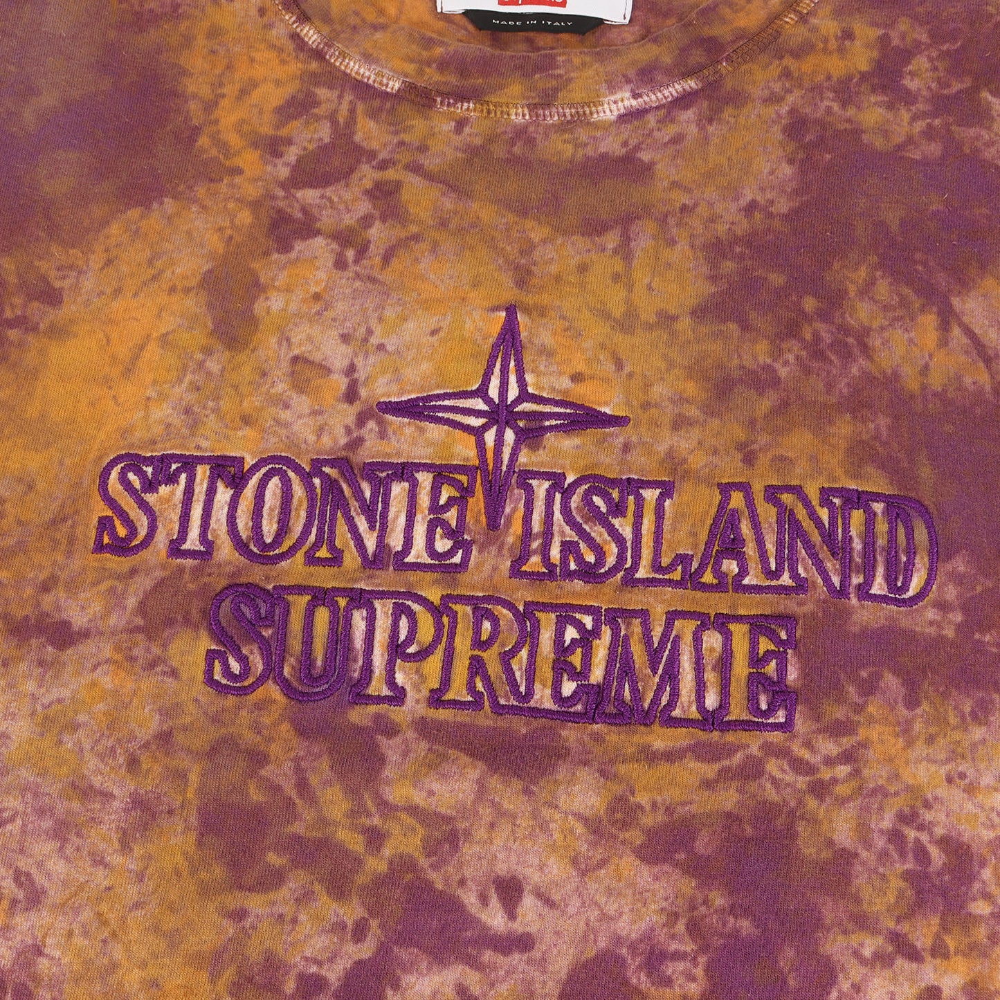 22AW ×STONE ISLAND ロゴ刺繍 ペイントカモ Tシャツ(Embroidered Logo S/S Top)