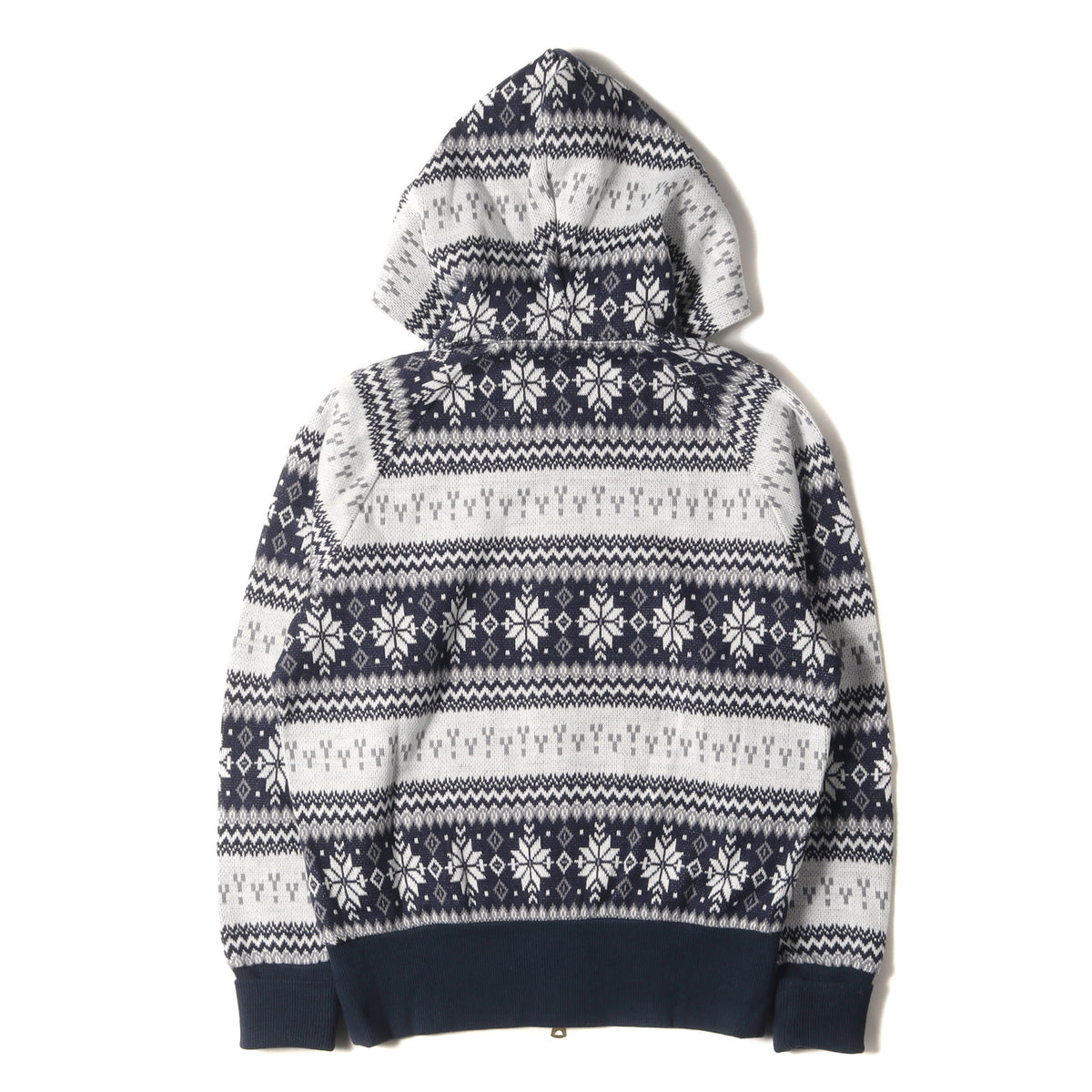 ノルディック柄 ニット ジップ パーカー(SNOW PATTERN ZIP PARKA)