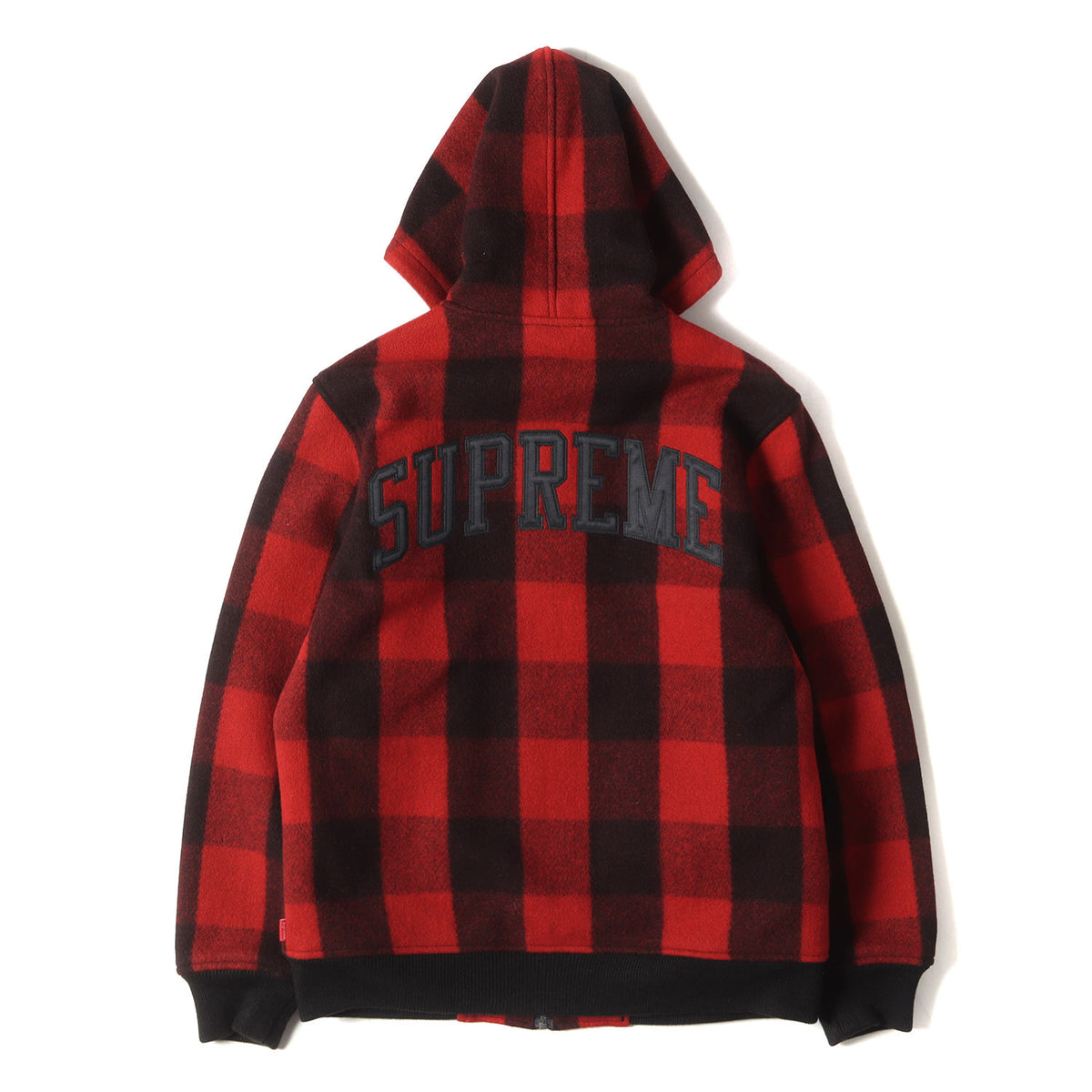 15AW アーチロゴ バッファローチェック ウール ボンバージャケット(Hooded Wool Bomber)