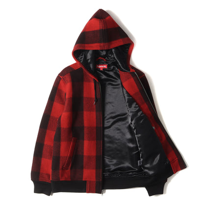 15AW アーチロゴ バッファローチェック ウール ボンバージャケット(Hooded Wool Bomber)