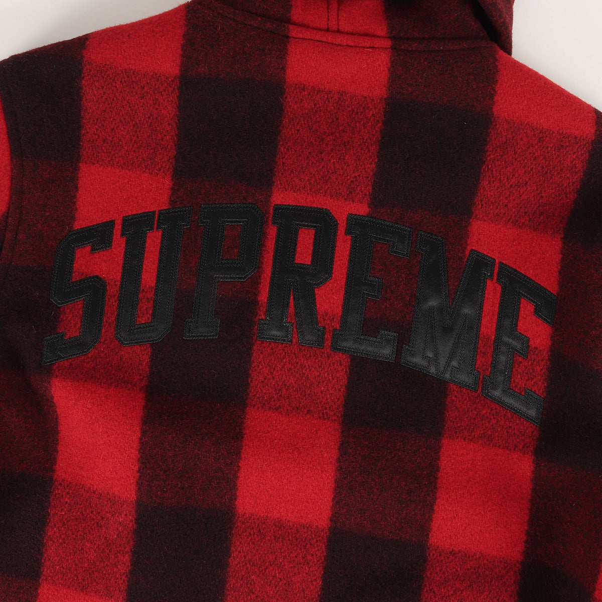 15AW アーチロゴ バッファローチェック ウール ボンバージャケット(Hooded Wool Bomber)