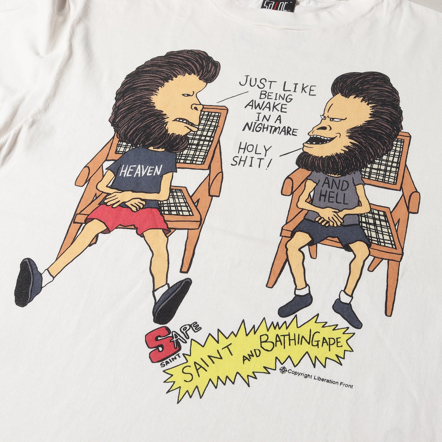 23SS ×A BATHING APE ビーバス・アンド・バットヘッド パロディー オーバーサイズ Tシャツ(S/S T-SHIRT)