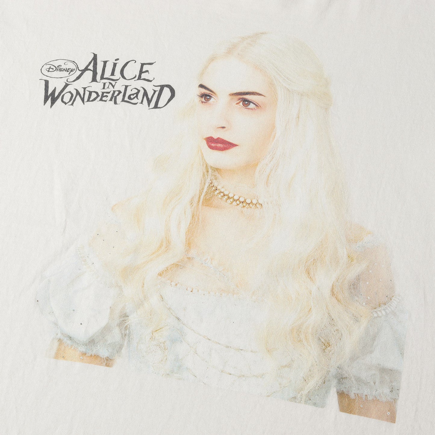 23SS ×アリス・イン・ワンダーランド ヴィンテージ加工 白の女王 Tシャツ(DS-SS TEE)