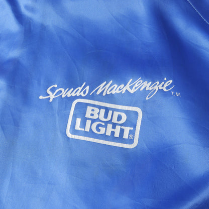 80s BUD LIGHT スパッドマッケンジー サテン スタジャン(企業物 / USA製)