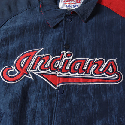 90s MLB クリーブランド・インディアンス ナイロン スタジャン