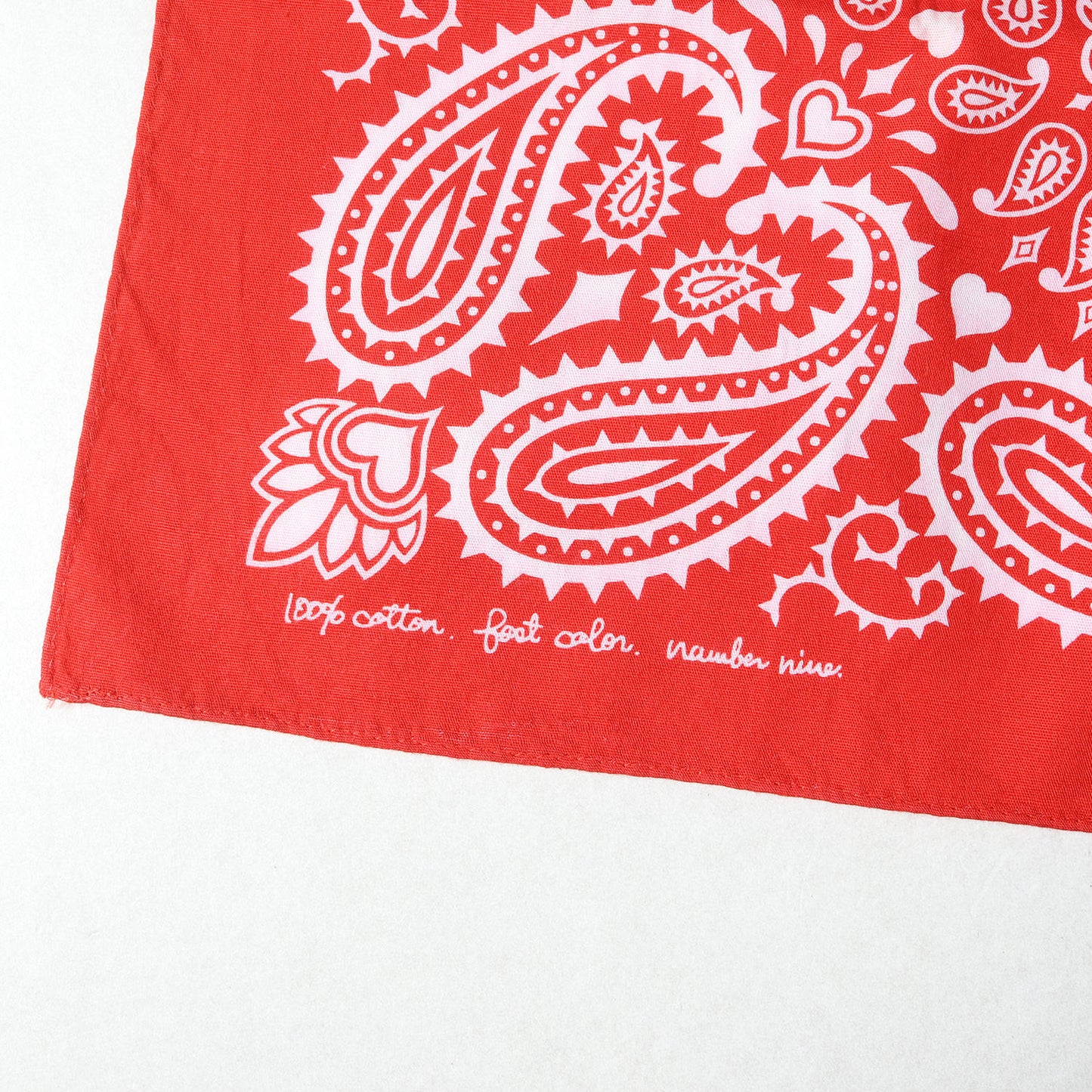 ペイズリー&ハート柄 バンダナ