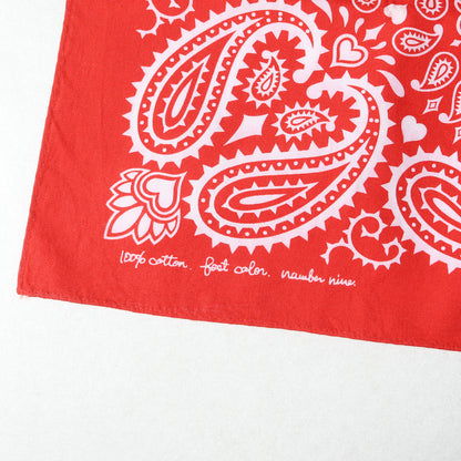 ペイズリー&ハート柄 バンダナ