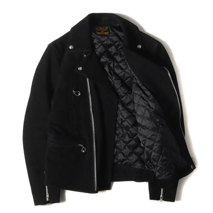 スウェードレザー ダブル ライダースジャケット