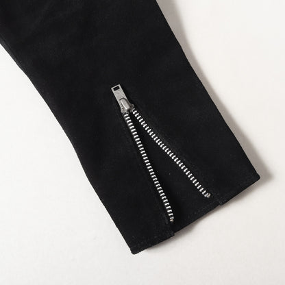 スウェードレザー ダブル ライダースジャケット