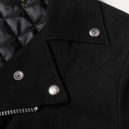 スウェードレザー ダブル ライダースジャケット