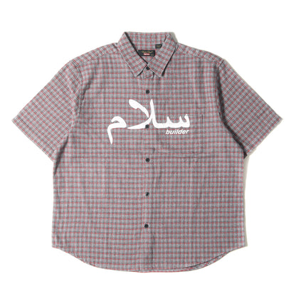 23SS ×UNDERCOVER アラビックロゴ チェック フランネル 半袖シャツ(S/S Flannel Shirt)