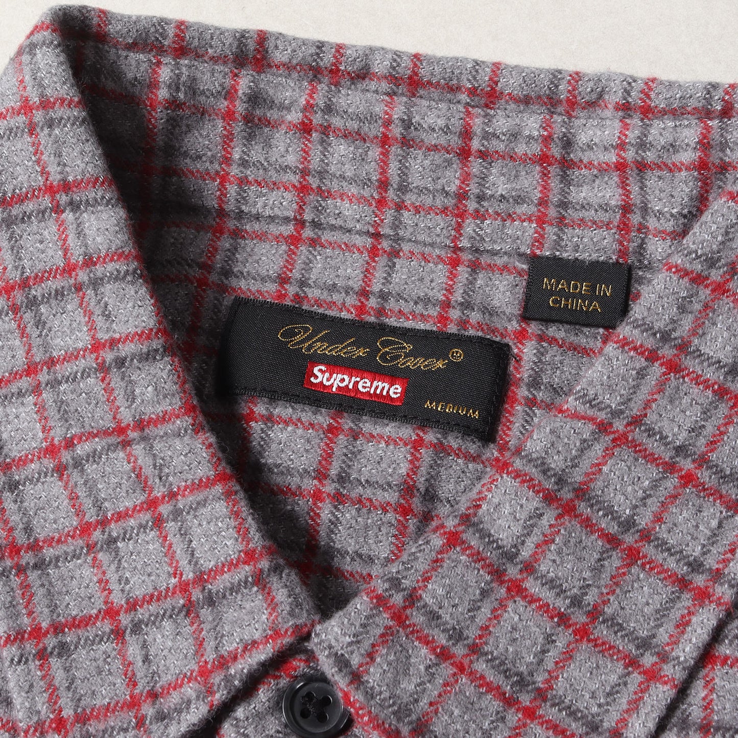 23SS ×UNDERCOVER アラビックロゴ チェック フランネル 半袖シャツ(S/S Flannel Shirt)