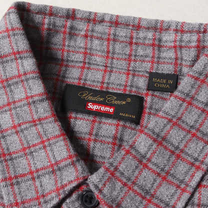 23SS ×UNDERCOVER アラビックロゴ チェック フランネル 半袖シャツ(S/S Flannel Shirt)