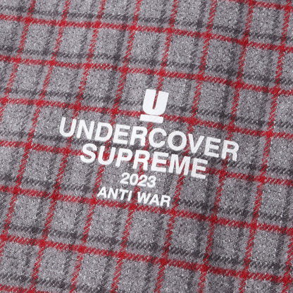 23SS ×UNDERCOVER アラビックロゴ チェック フランネル 半袖シャツ(S/S Flannel Shirt)