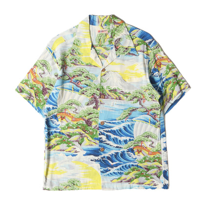 20SS 富士山&宝船柄 レーヨン アロハシャツ(LAND OF RISING SUN)