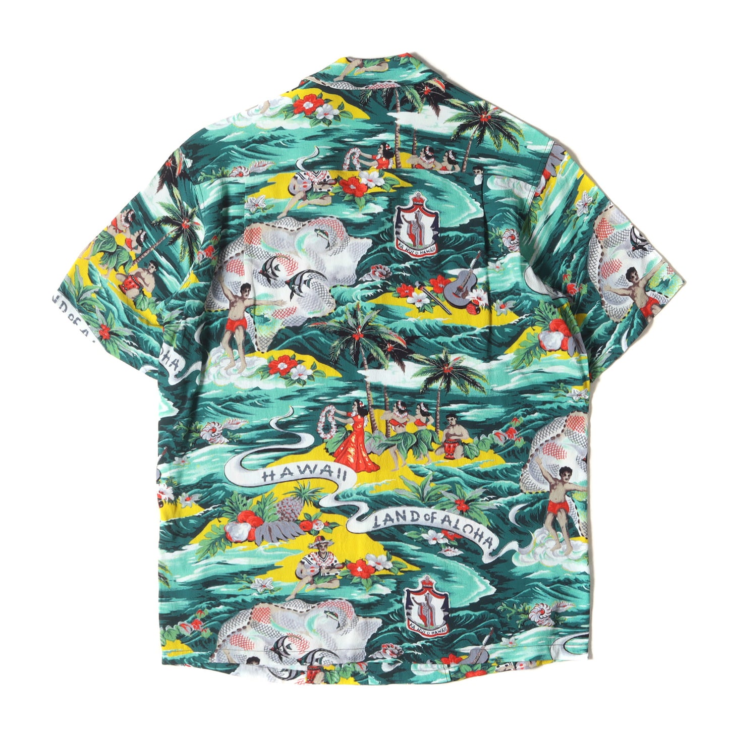 15SS ランド オブ アロハ柄 レーヨン アロハシャツ(HALE HAWAII実名復刻 / SPECIAL EDITION)