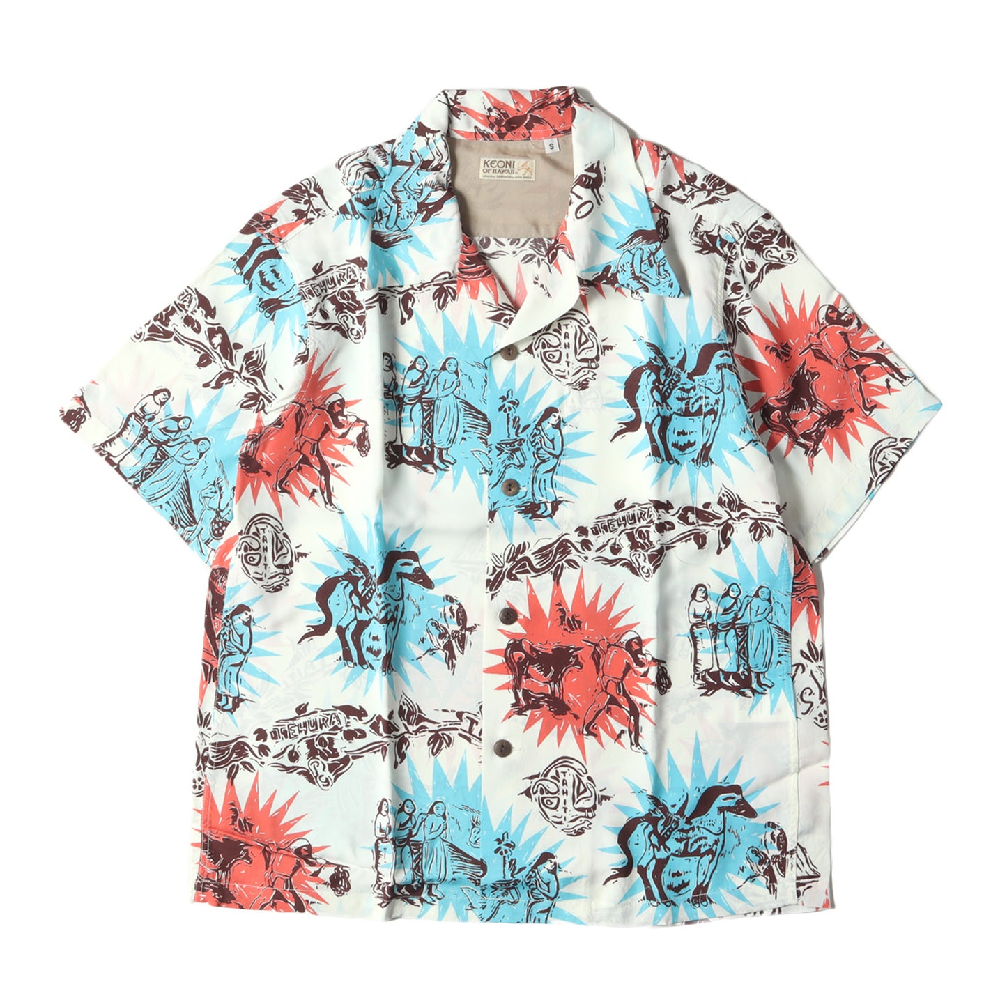 20SS KEONI OF HAWAII ゴーギャン・ウッドカット 3柄 レーヨンア ロハシャツ(GAUGUIN WOODCUT III)