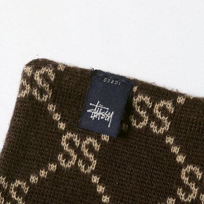 00s モノグラム ニット マフラー