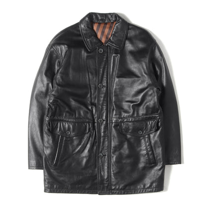 90s シープスキンレザー コート