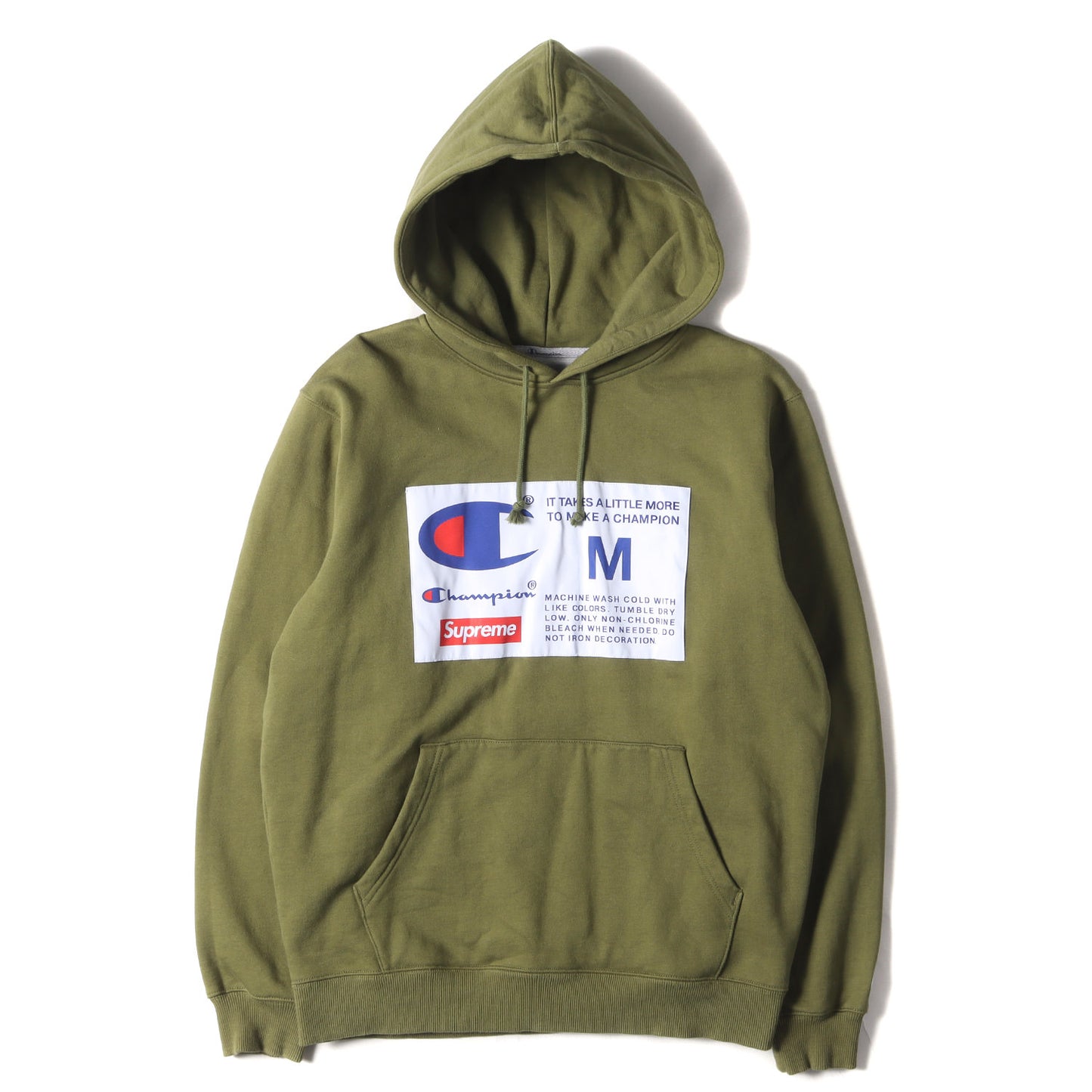 18AW ×Champion ビッグラベル スウェットパーカー(Label Hooded Sweatshirt)