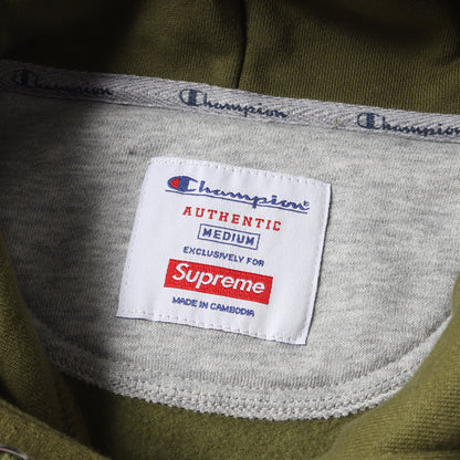 18AW ×Champion ビッグラベル スウェットパーカー(Label Hooded Sweatshirt)