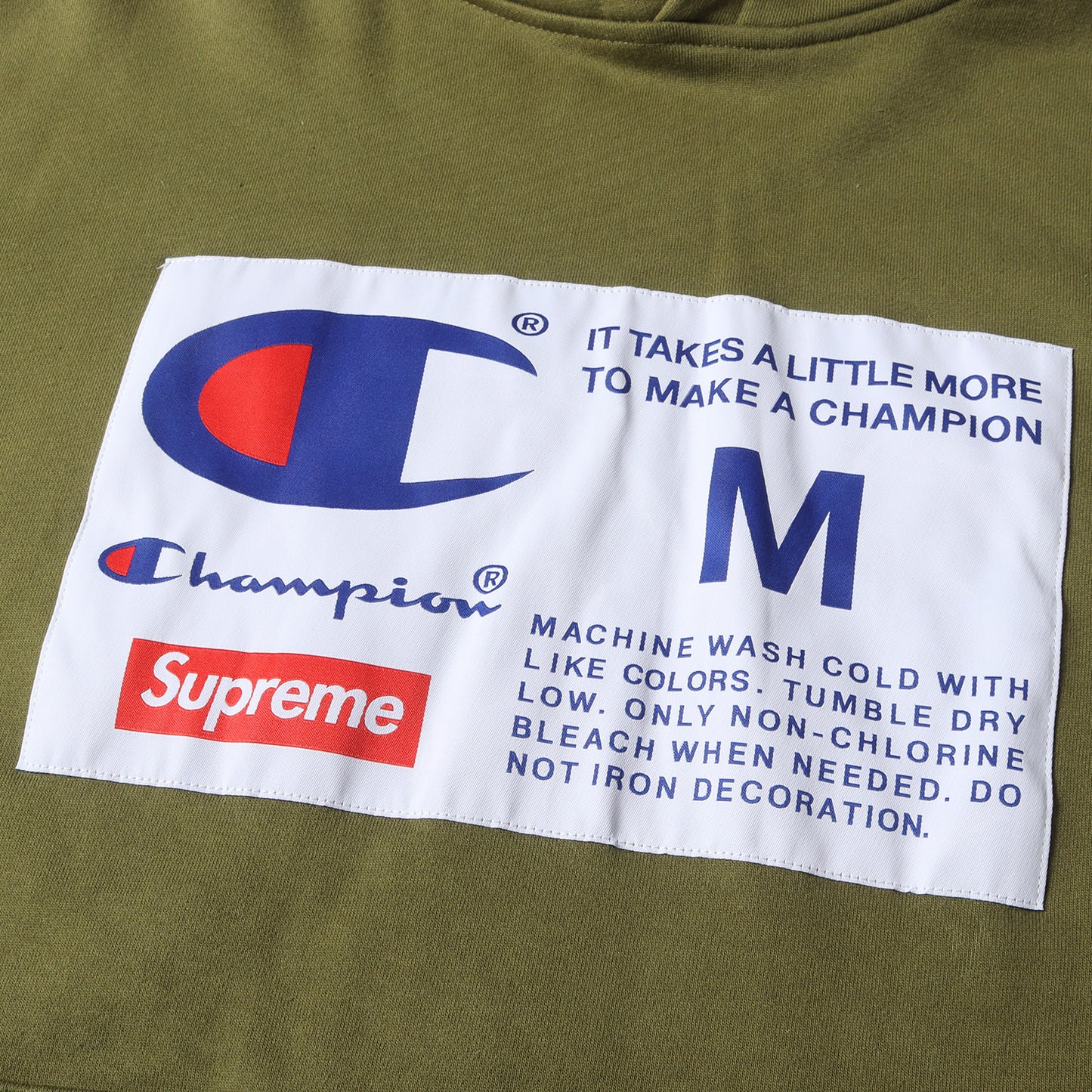 18AW ×Champion ビッグラベル スウェットパーカー(Label Hooded Sweatshirt)