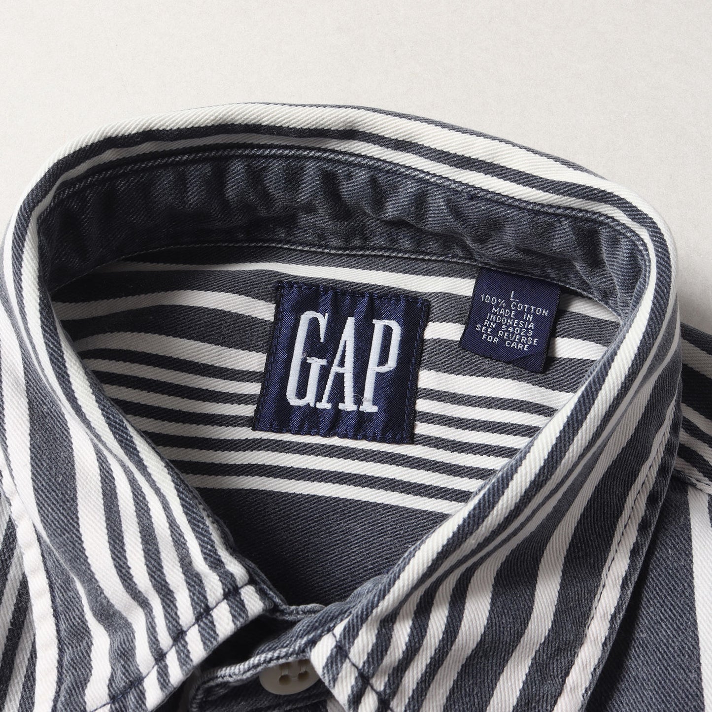 90s OLD GAP ストライプ ツイル シャツ