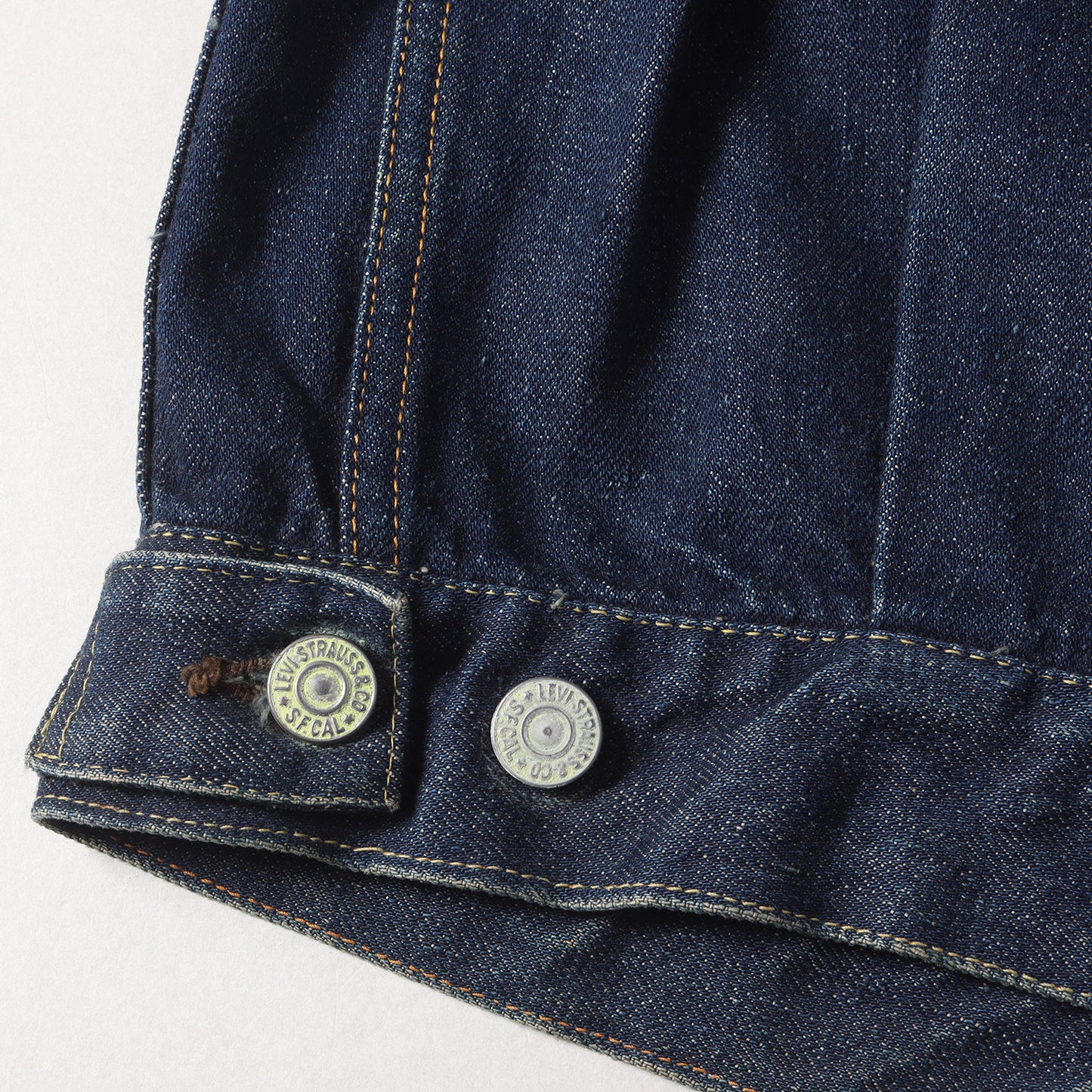 50s ハギ付き 革パッチ 507XX 2nd デニムジャケット / Gジャン(濃紺)