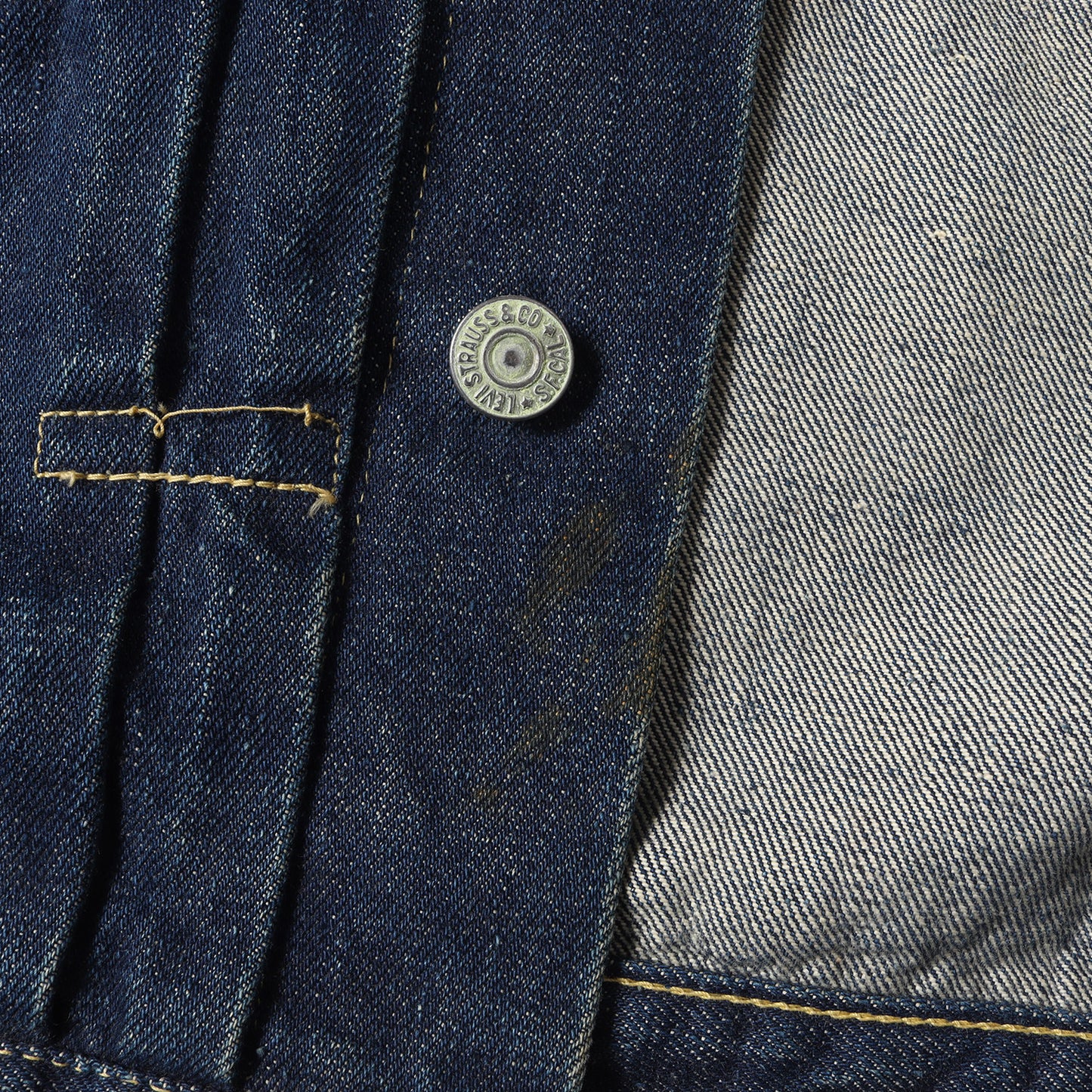 50s ハギ付き 革パッチ 507XX 2nd デニムジャケット / Gジャン(濃紺)