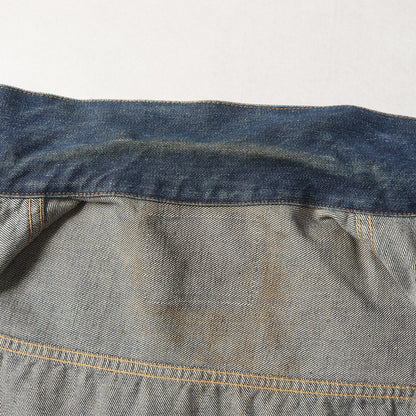 50s ハギ付き 革パッチ 507XX 2nd デニムジャケット / Gジャン(濃紺)