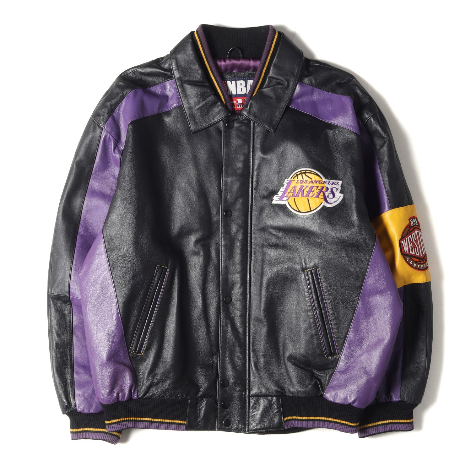 U.S.VINTAGE (U.S. ヴィンテージ) 90s G-III CARL BANKS NBA ロサンゼルス・レイカーズ オールレザー  スタジャン - ブランド古着の通販・買取 | BEEGLE by Boo-Bee