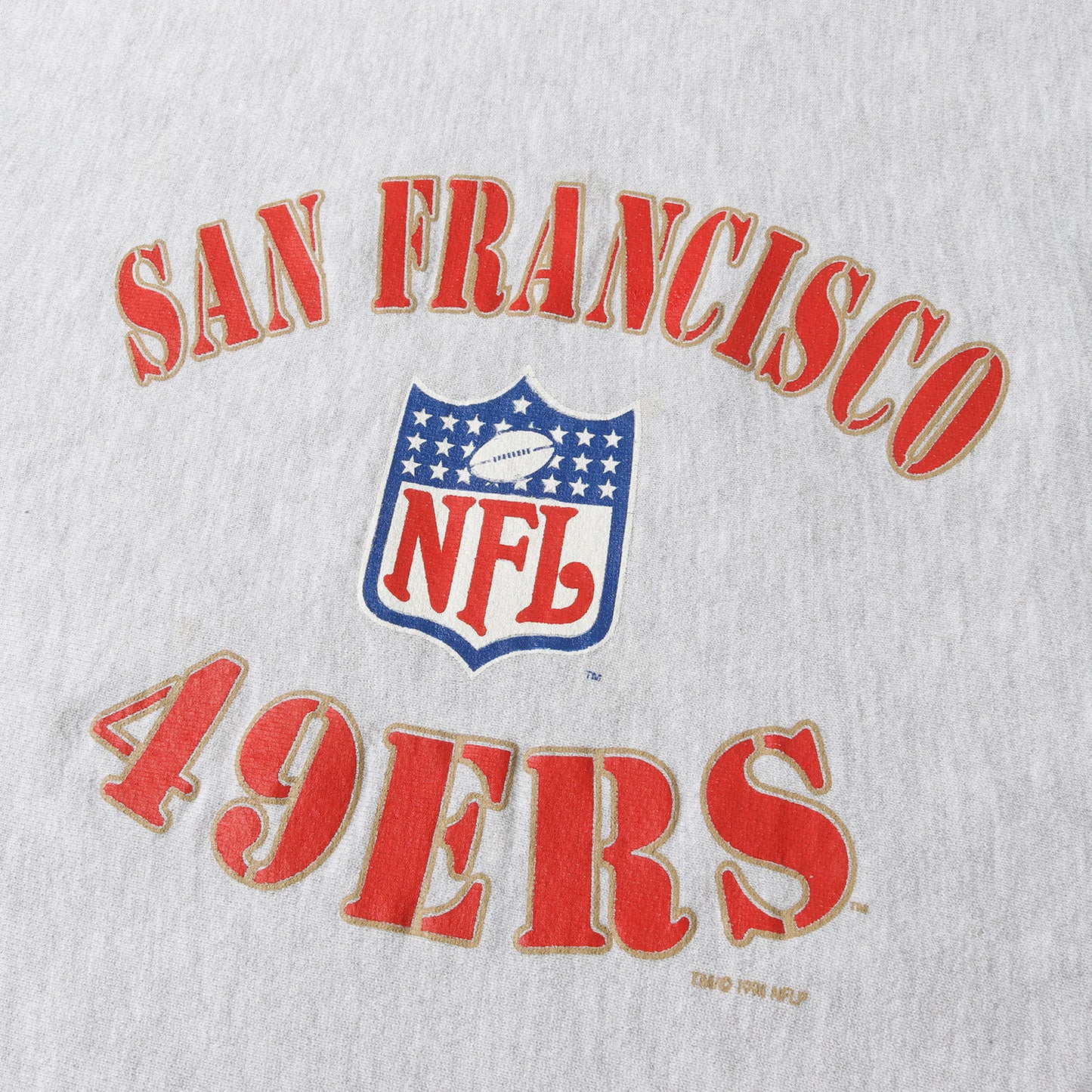 90s 刺繍タグ NFL サンフランシスコ・49ers リバースウィーブ スウェット(USA製 / 3段プリント)