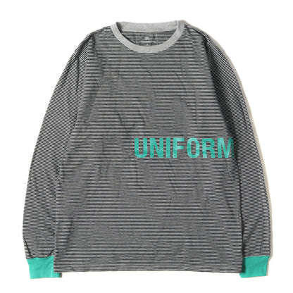 22SS ブランドロゴ ボーダー ロングスリーブ Tシャツ(L/S TRIM COLOR BORDER TEE)