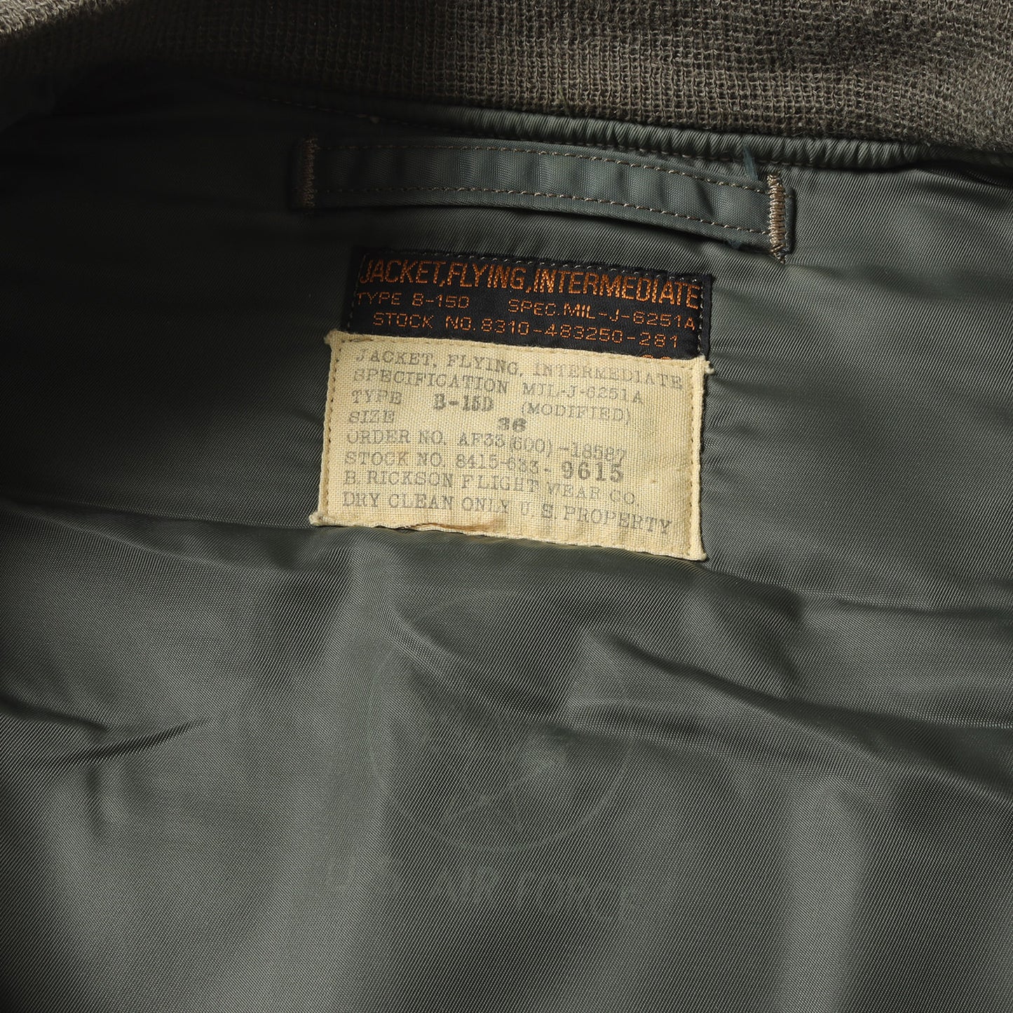 90s B-15D MODフライトジャケット