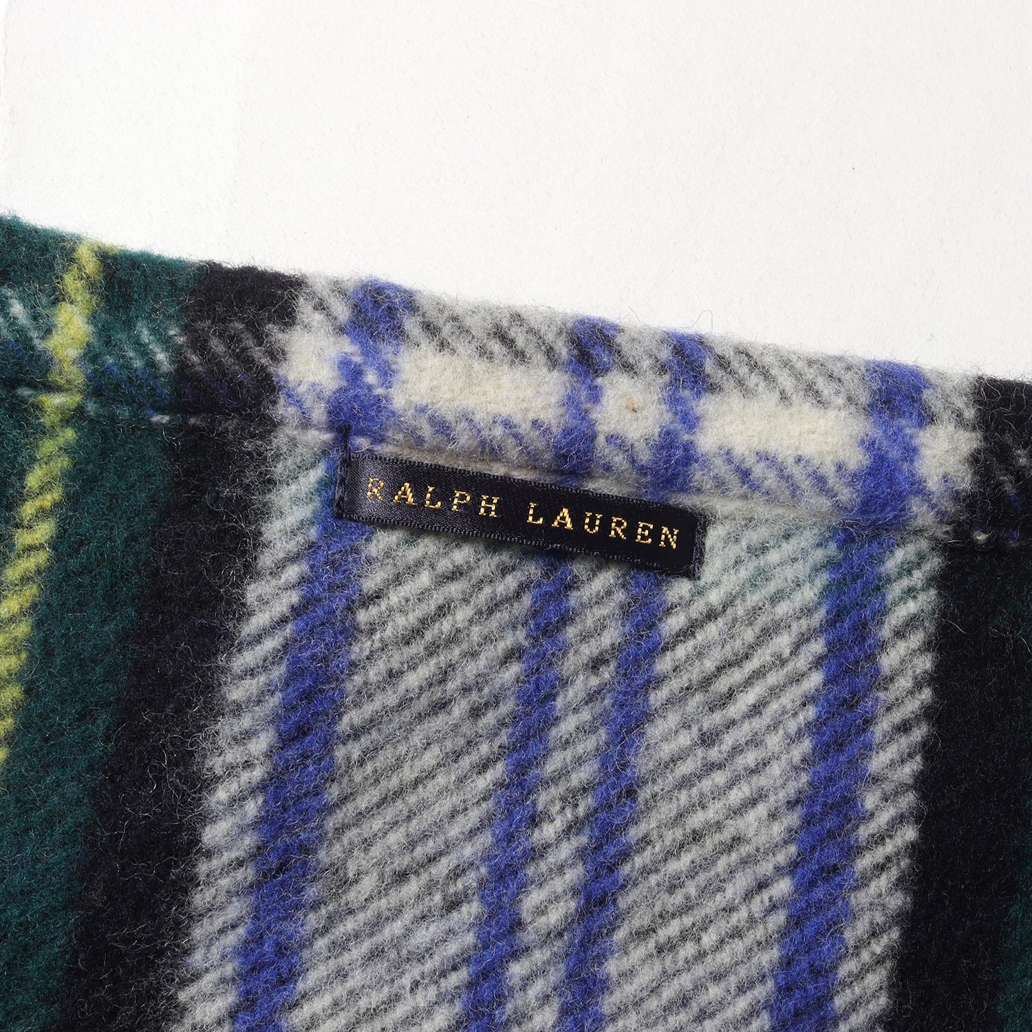 【美品】ラルフローレンブランケット大判サイズ RALPH LAUREN (ラルフローレン) 大判 タータンチェック ウール