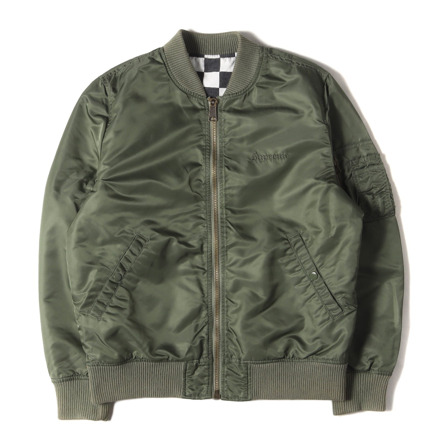 Supreme (シュプリーム) 16SS リバーシブル チェッカー MA-1 