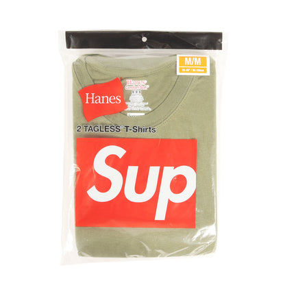 22SS ×Hanes スモールBOXロゴ Tシャツ 2枚パック(Tagless Tees)