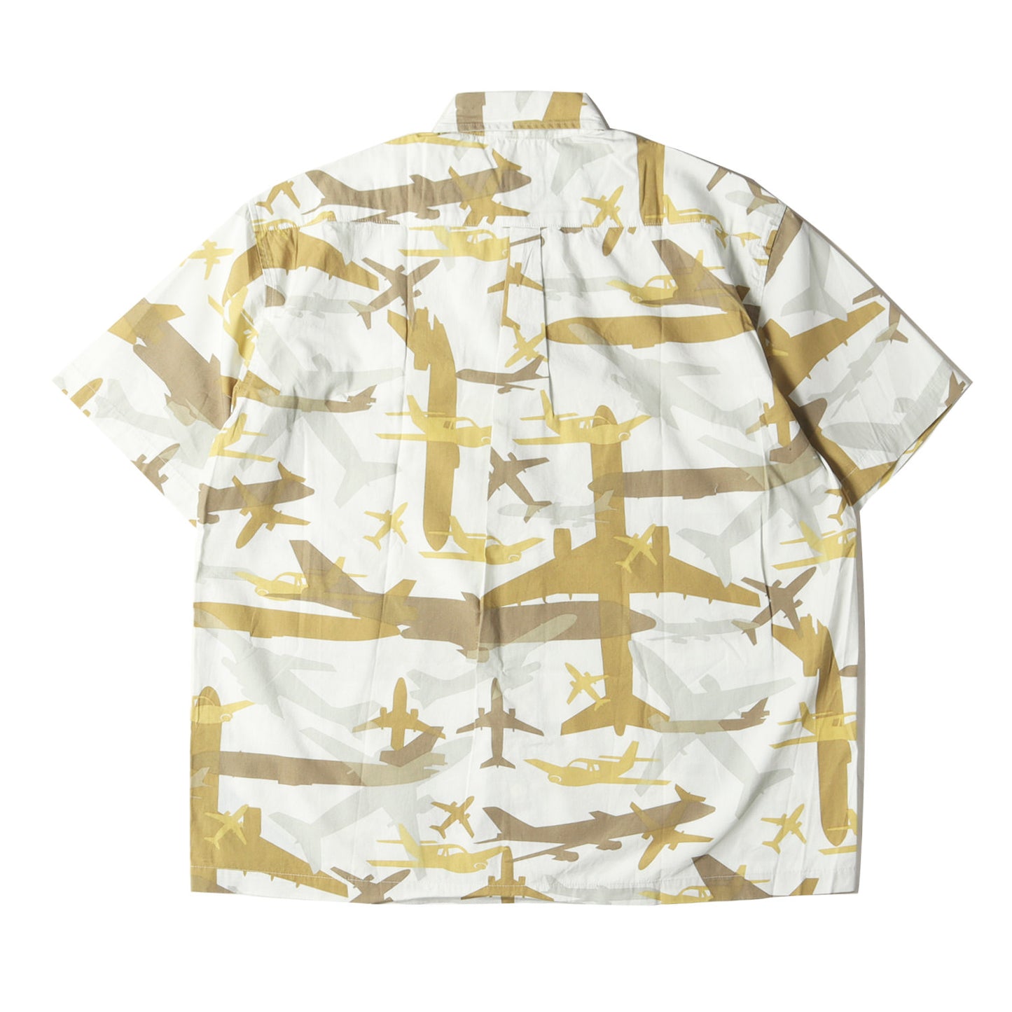 00s 飛行機柄 コットン 半袖シャツ(USA製)