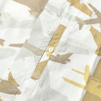 00s 飛行機柄 コットン 半袖シャツ(USA製)