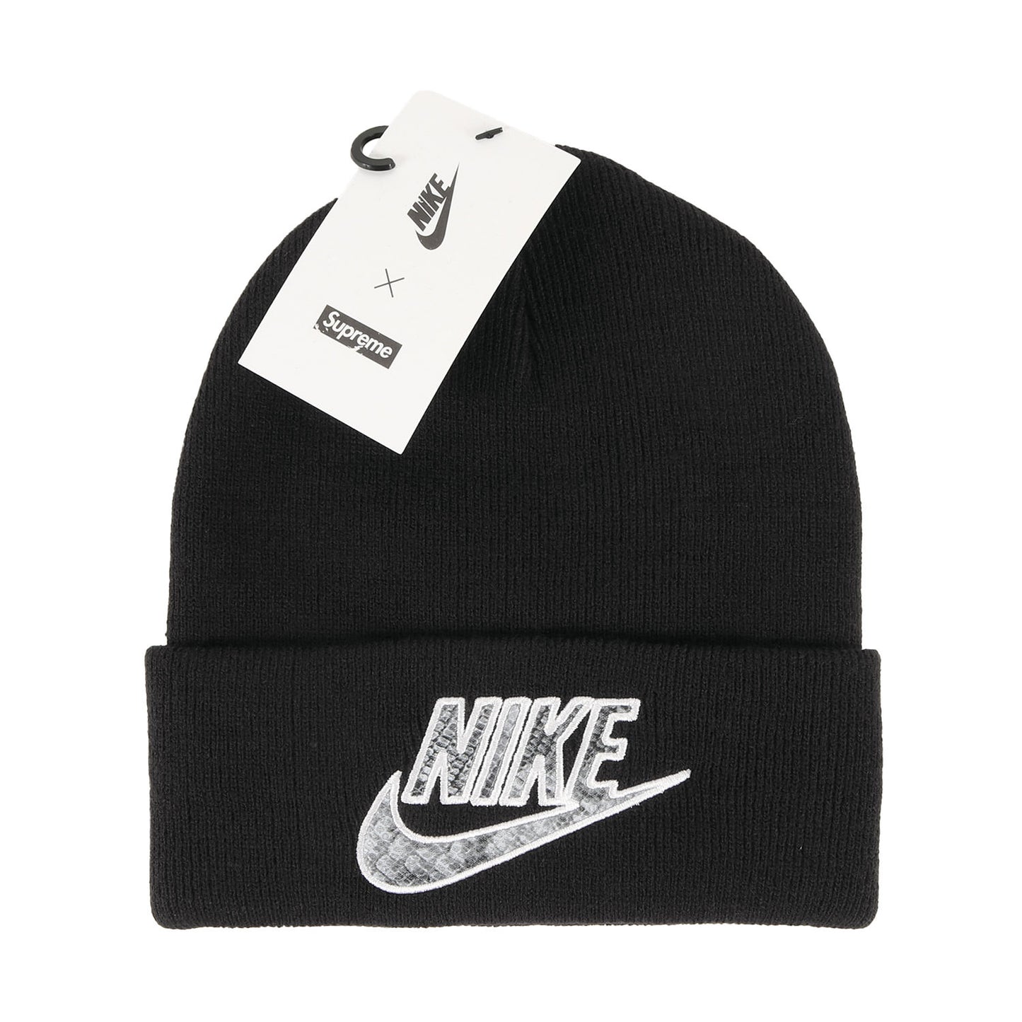 21SS ×NIKE スネーク柄 スウッシュ ニット ビーニー(Snakeskin Beanie)