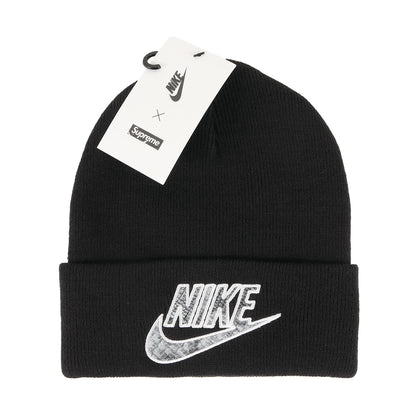 21SS ×NIKE スネーク柄 スウッシュ ニット ビーニー(Snakeskin Beanie)