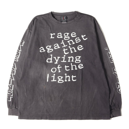 22SS ヴィンテージ加工 レイジ・アゲインスト・ザ・マシーン パロディー ロングスリーブ Tシャツ(LS TEE THE DYIN)