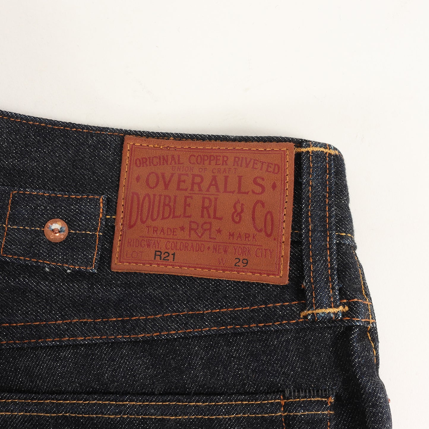バックルバック付き リジッド デニムパンツ R21(JAPAN WOVEN SELVEDGE DENIM)