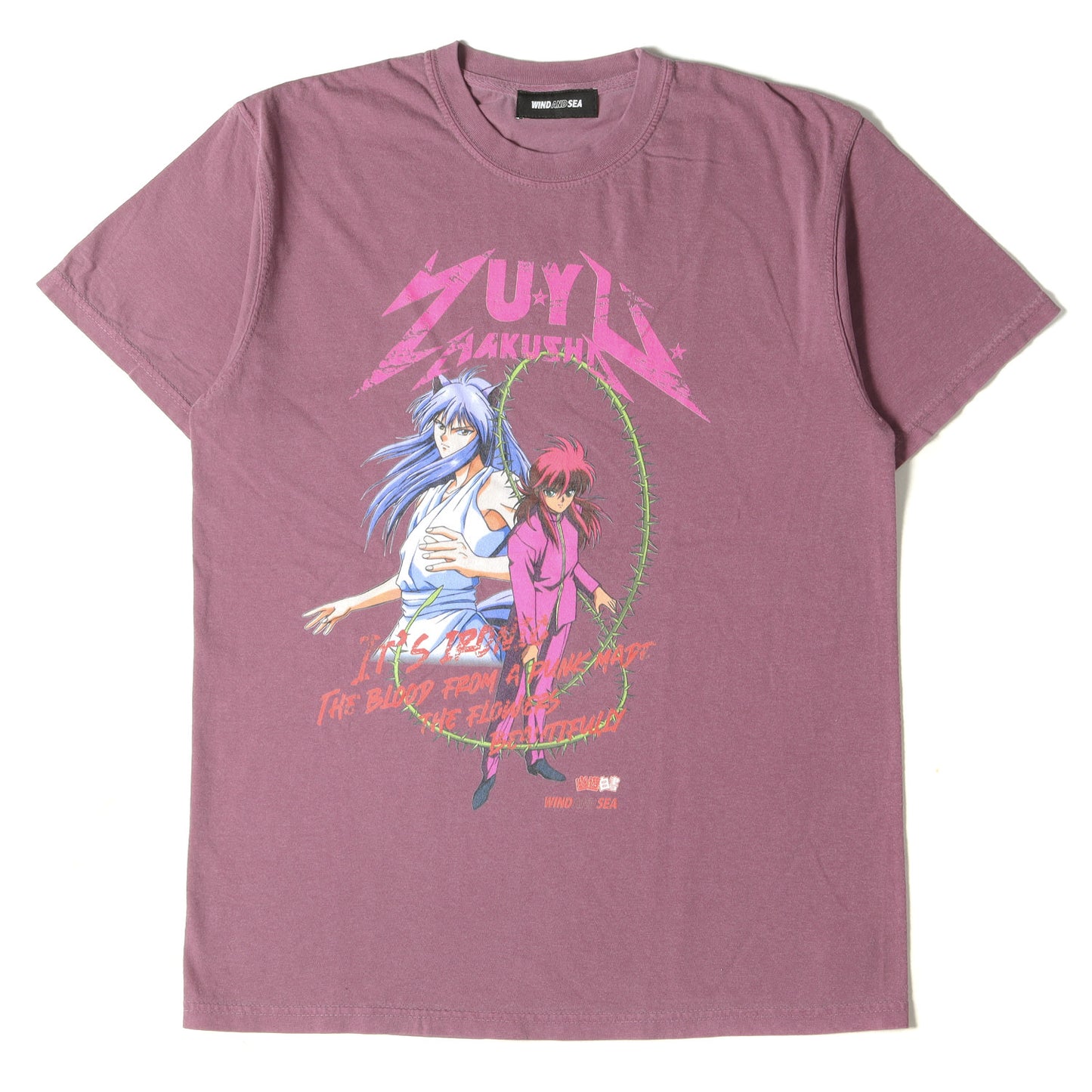 22SS ×幽遊白書 ウォッシュ加工 蔵馬&妖狐 Tシャツ(KURAMA S/S)
