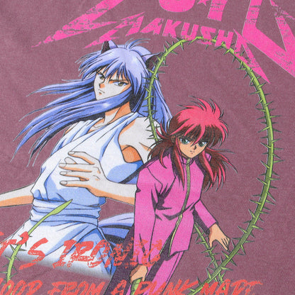 22SS ×幽遊白書 ウォッシュ加工 蔵馬&妖狐 Tシャツ(KURAMA S/S)