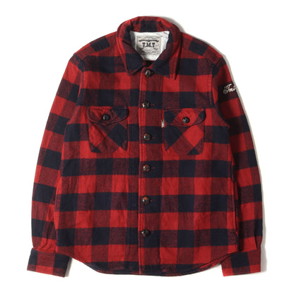 コットン/ウール バッファローチェック シャツジャケット(COTTON WOOL BUFFALO CHECK SHIRTS)