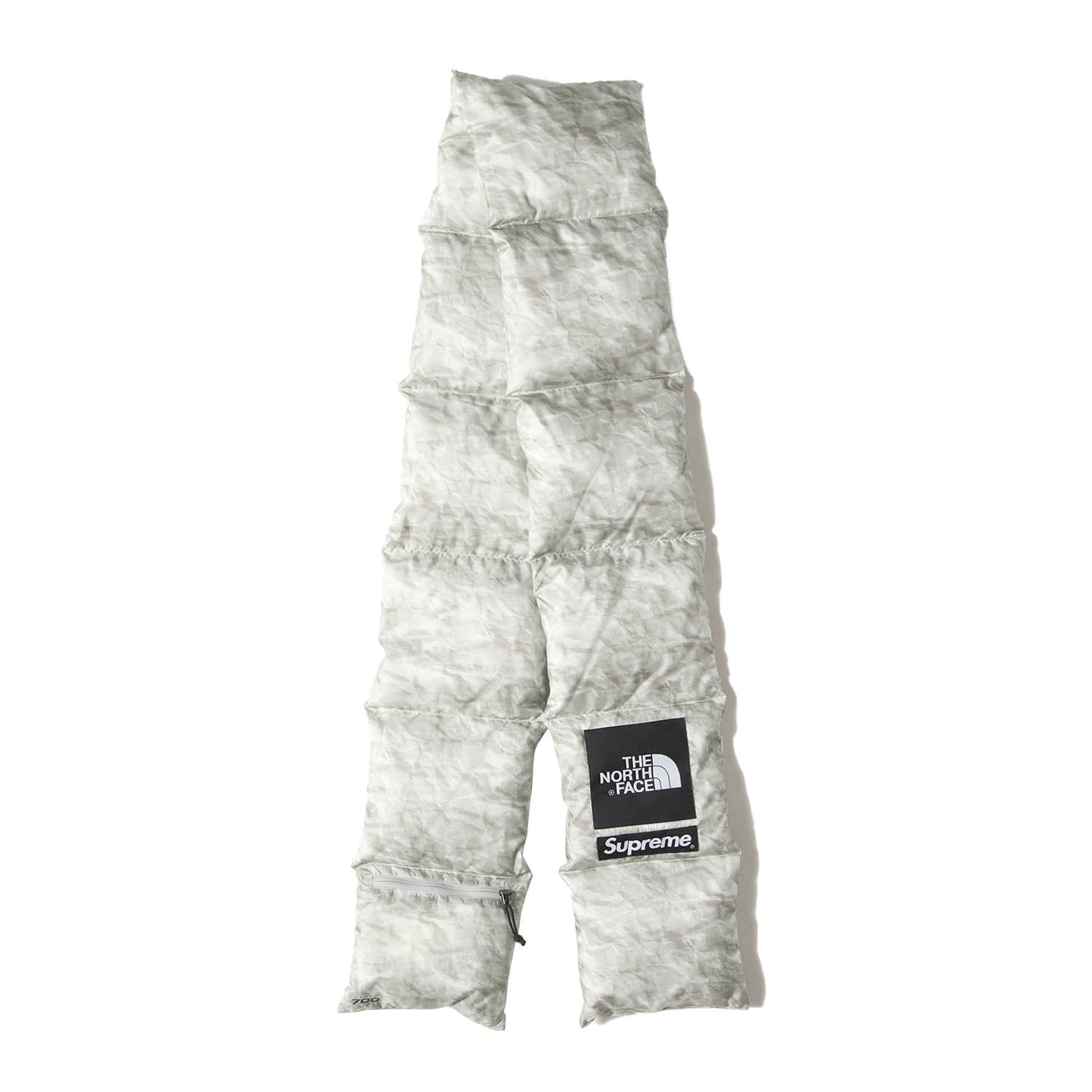 19AW ×THE NORTH FACE ペーパープリント柄 ダウンスカーフ / マフラー(Paper Print 700-Fill Down Scarf)
