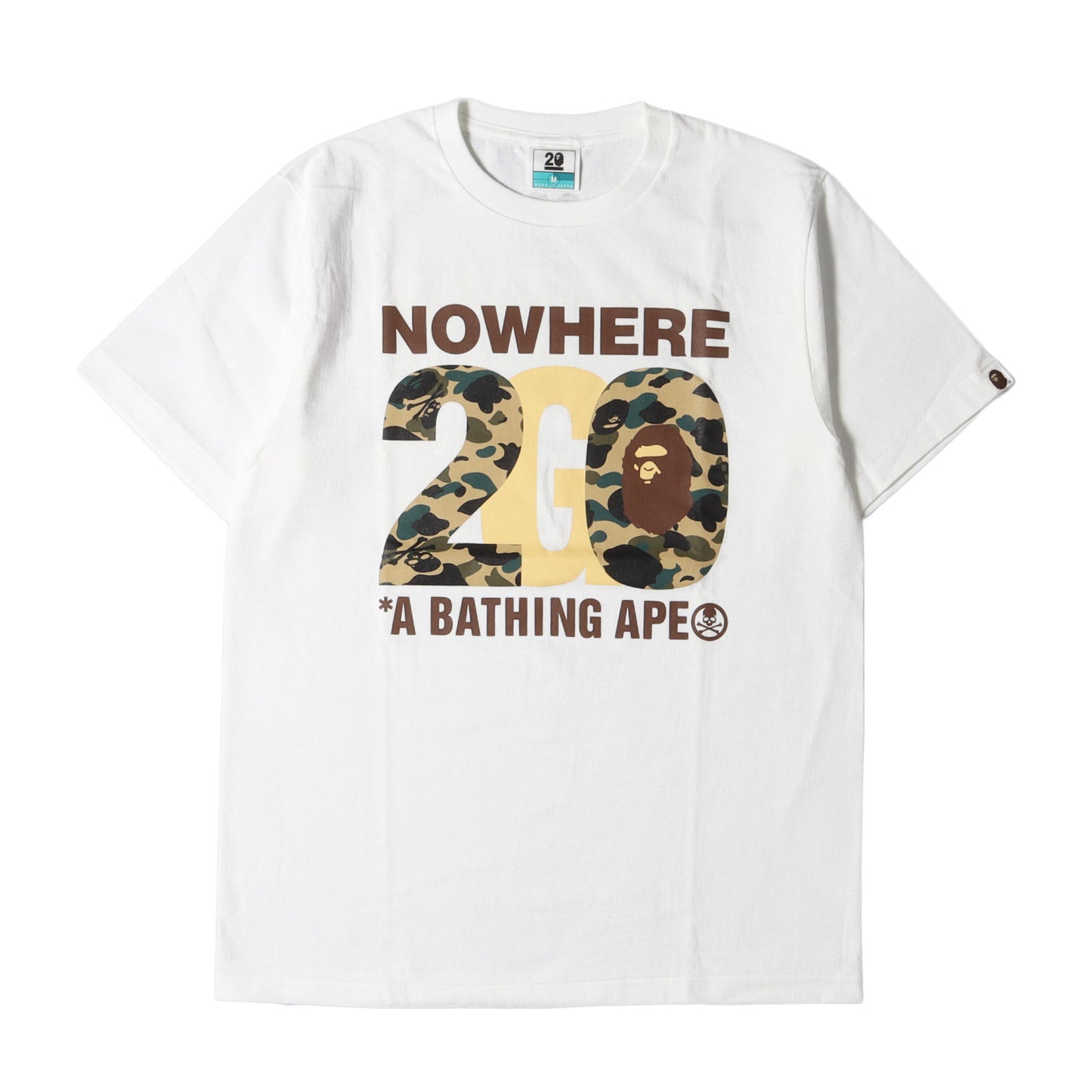NOWHERE 20周年記念 ×mastermind JAPAN 猿迷彩 ナンバリングロゴ Tシャツ