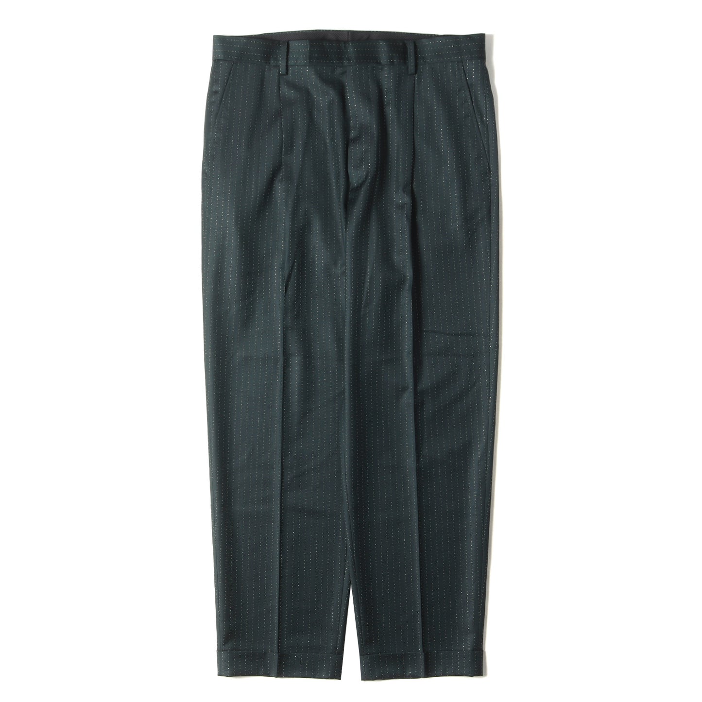23SS ×DORMEUIL ラメ ストライプ プリーツ スラックスパンツ(GLITTER STRIPED PLEATED TROUSERS)