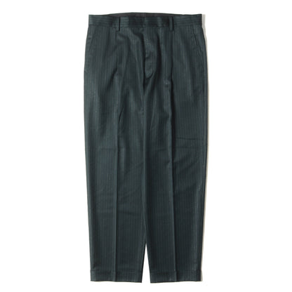 23SS ×DORMEUIL ラメ ストライプ プリーツ スラックスパンツ(GLITTER STRIPED PLEATED TROUSERS)